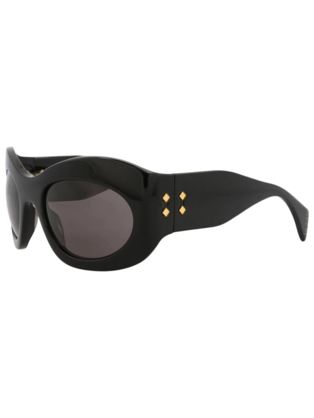 New Gucci Women's Sunglasses Shield Wrap Recycled Acetate Frame Unisex Black